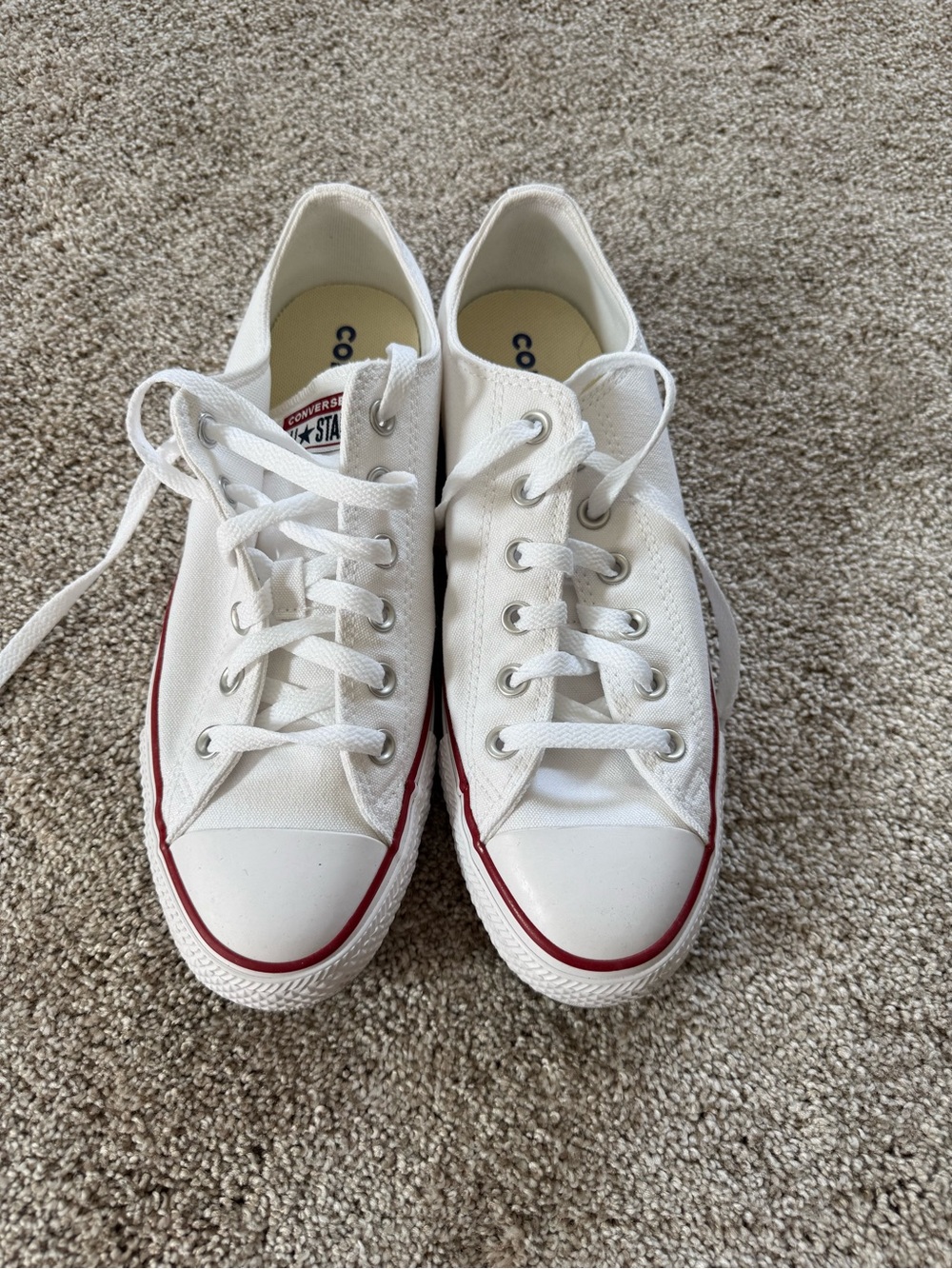 Converse White Low-Top Canvas Sneakers